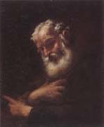 Study of a bearded old man,possibly a hermit,half-length unknow artist